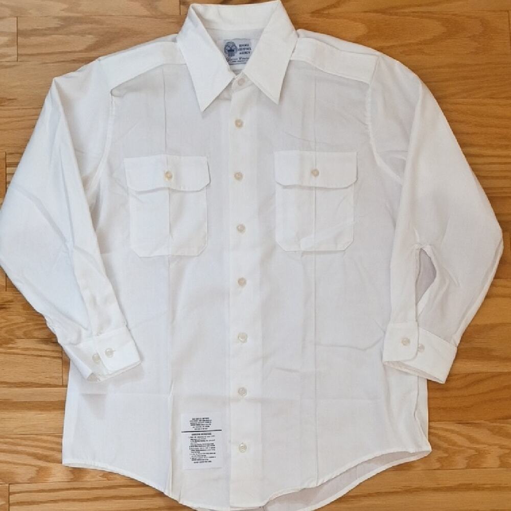 US Army, Dress Blue Uniform Long Sleeve Shirt, NWT-Never Worn